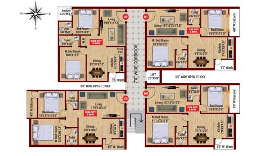  bdl-seven-hills Block G Cluster Plan from 1st to 5th Floor