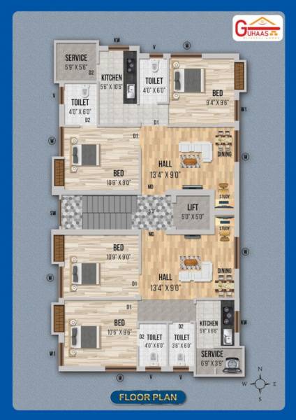  narayana Narayana Cluster Plan from 1st to 3rd Floor