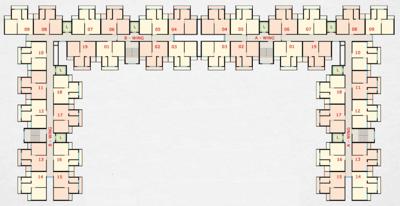  narayani-dham Cluster Plan Tower A And B 2nd, 8th, 10th, 13th, 15th, 18th, 20th And 23th Typical Floor Plan