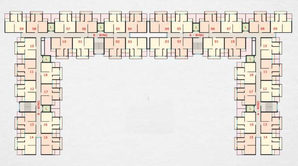 narayani-dham Cluster Plan Tower A And B For 1st Floor