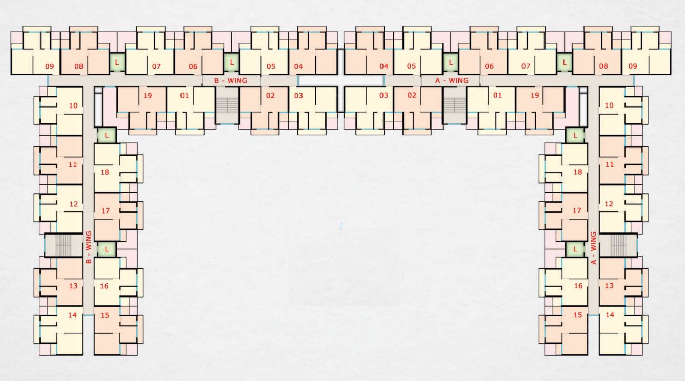  narayani dham Cluster Plan Tower A And B For 1st Floor