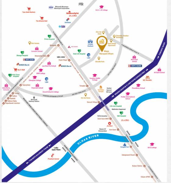  narayani-dham Location Plan