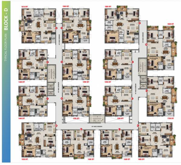  rk-oxygen-valley Block D Cluster Plan for Typical Floor
