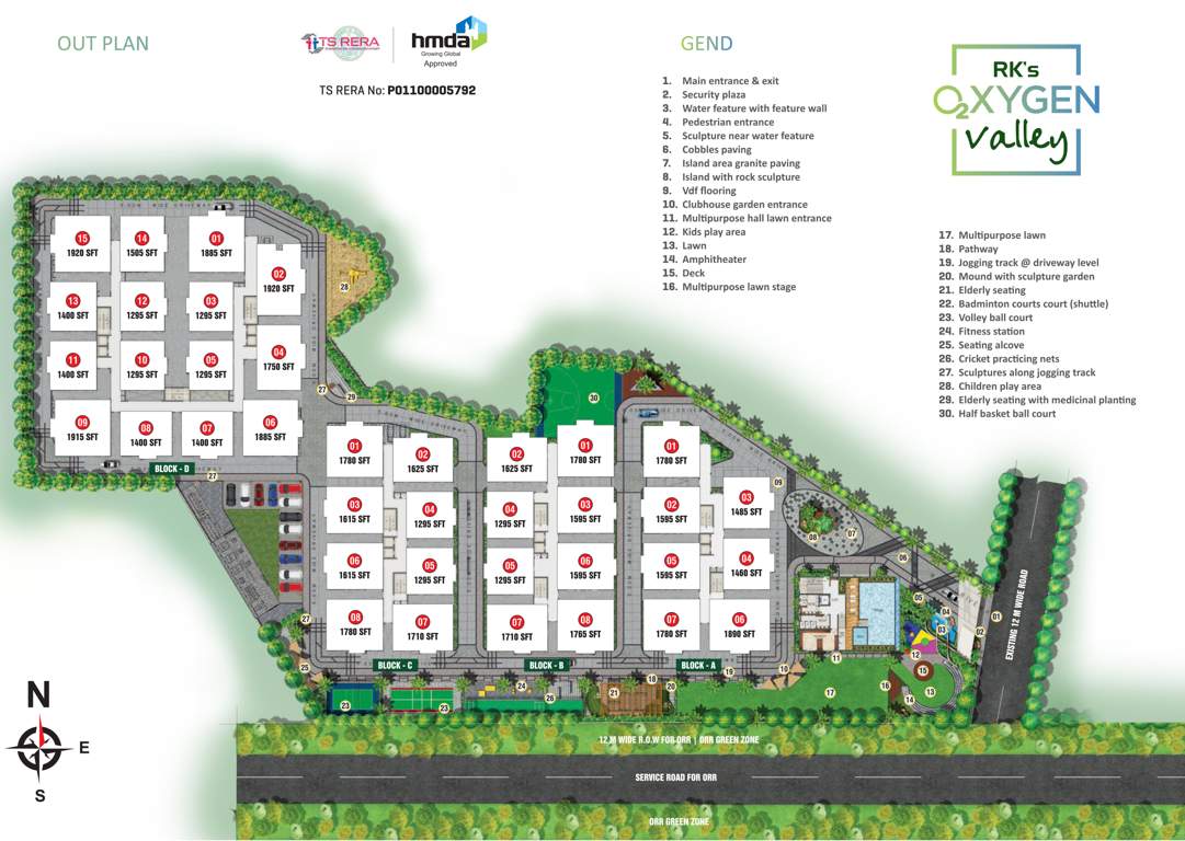  rk oxygen valley Layout Plan