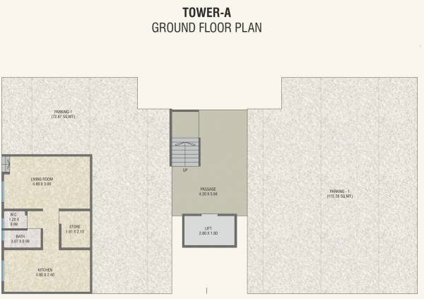 Tower A Cluster Plan For Ground Floor maruti-nandan-residency Tower A Cluster Plan For Ground Floor