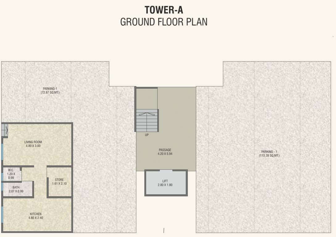 maruti nandan residency Tower A Cluster Plan For Ground Floor