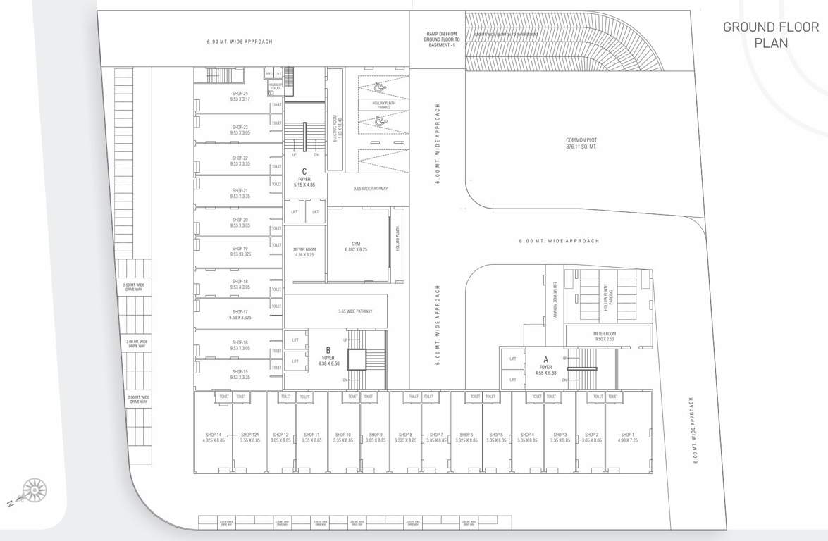  royal opulence Block A & B & C Ground Floor Cluster Plan