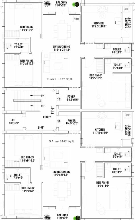  royal Royal Cluster Plan For 1st Floor