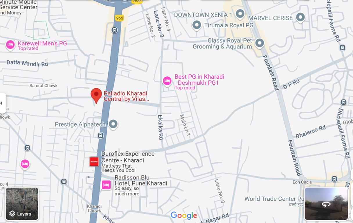  palladio kharadi central Location Plan