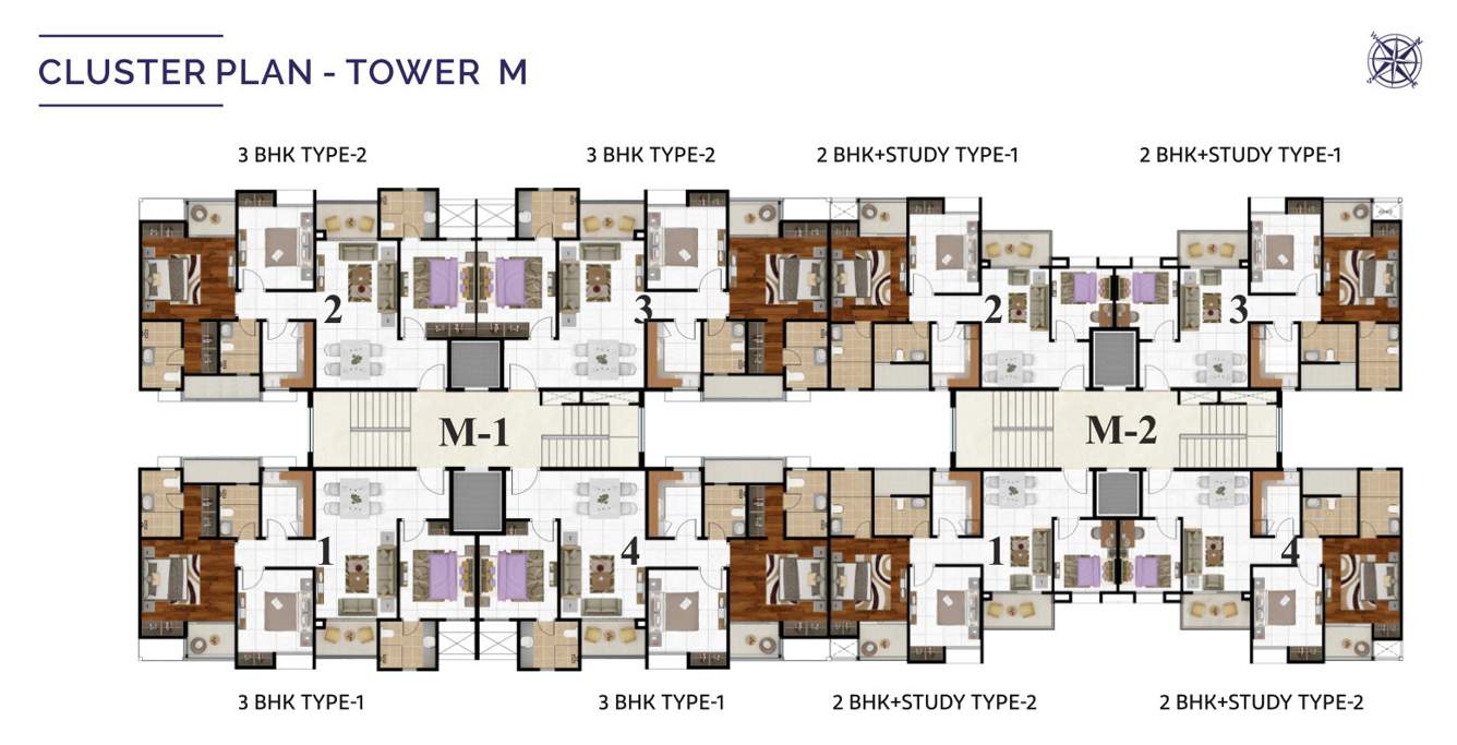 shere shalimar mannat extension 3 Tower M1 Cluster Plan