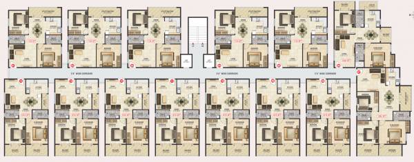  sarovar Sarovar Block A Cluster Plan For Typical Floor Plan