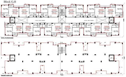  aavas-sanand-phase-2 Block G And Block H Cluster Plan for ground Floor