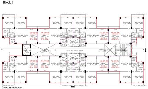  aavas-sanand-phase-2 Block I Cluster Plan from 1st to 6th Floor