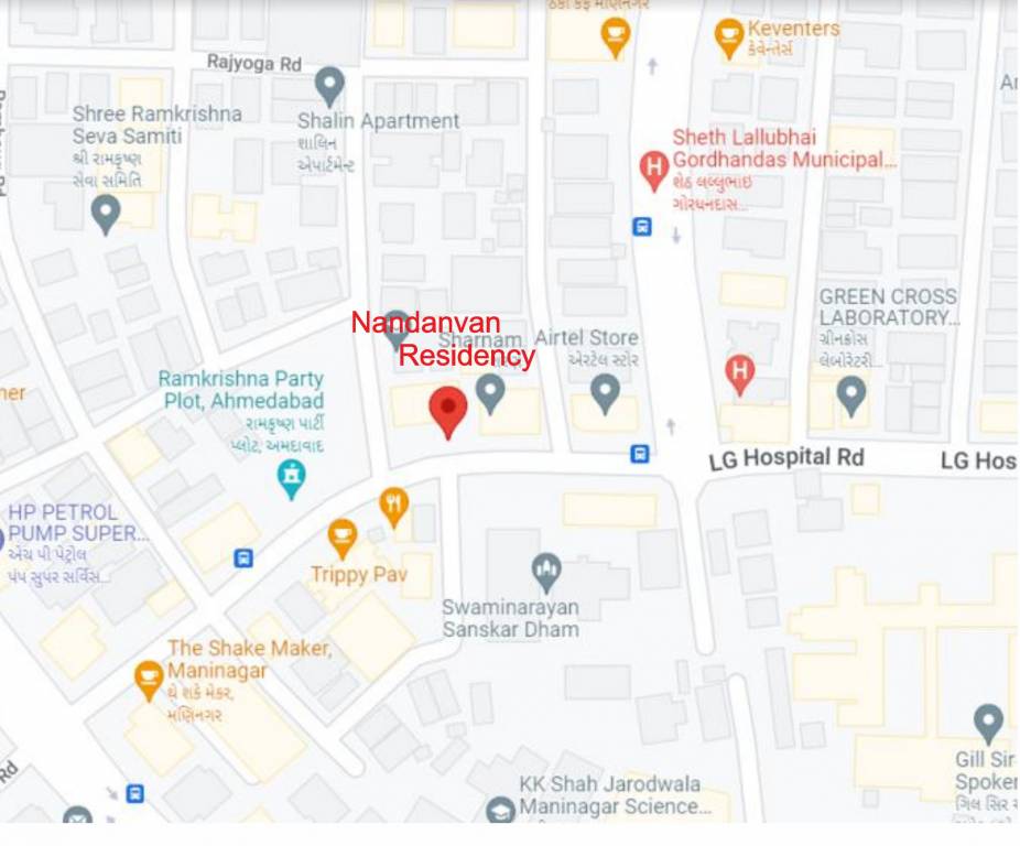 nandanvan residency Location Plan