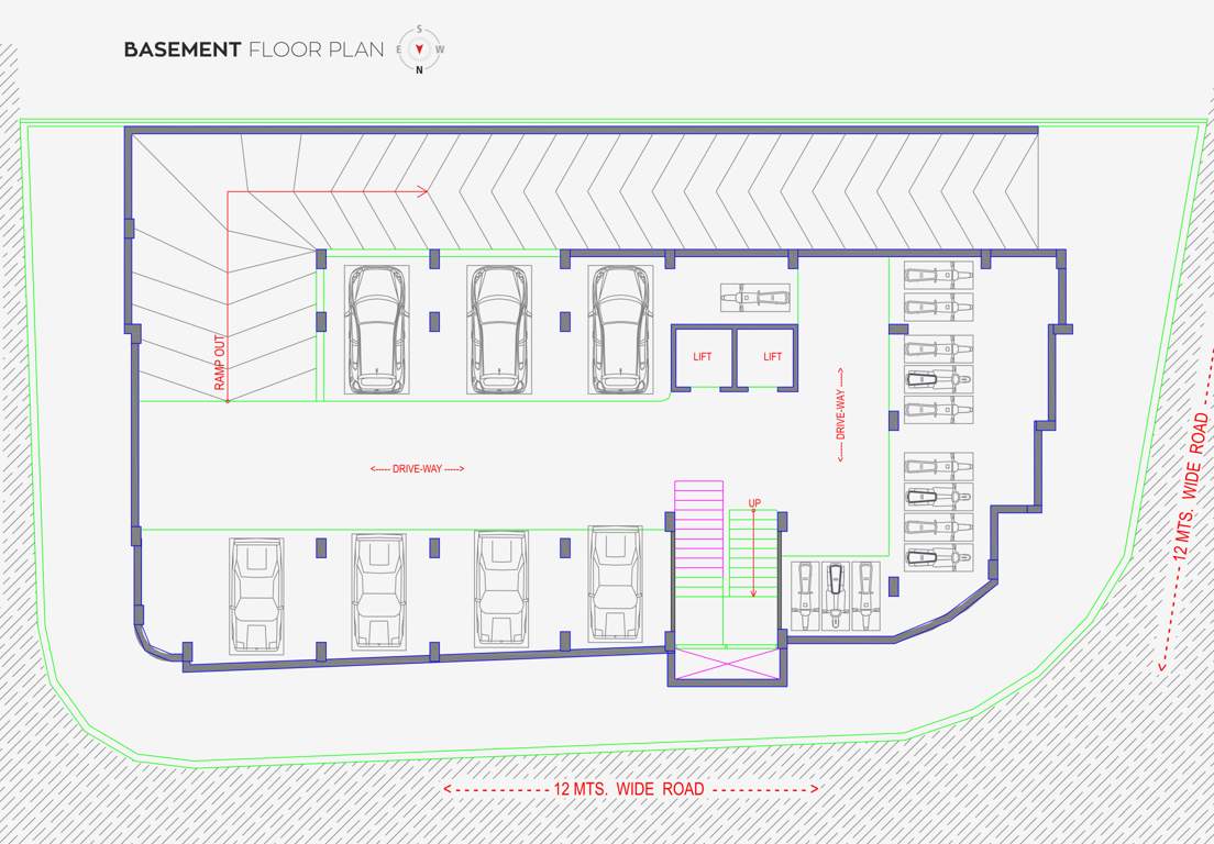  kesariyaji flats Kesariyaji Flat Cluster Plan for Basement Floor