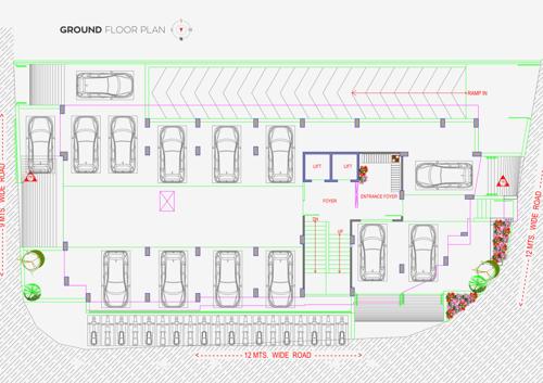  kesariyaji-flats Kesariyaji Flat Cluster Plan for ground Floor