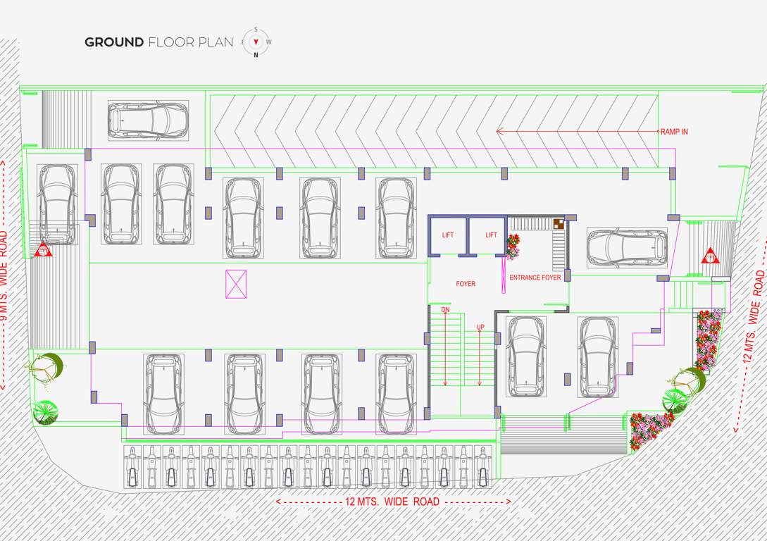  kesariyaji flats Kesariyaji Flat Cluster Plan for ground Floor