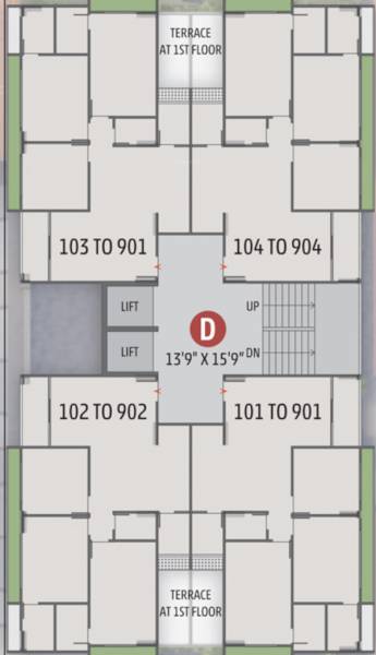  aura Block C Cluster Plan Typical Floor Plan