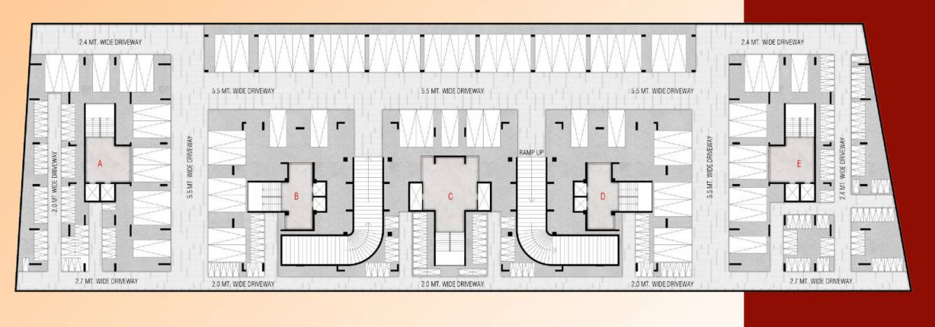  nirman sahvas Block A, B, C, D & E Cluster Plan For Basement 2