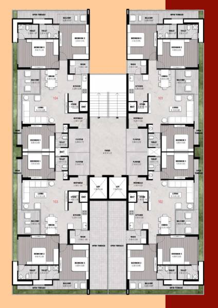  nirman-sahvas Block A & E Cluster Plan for 1st Floor