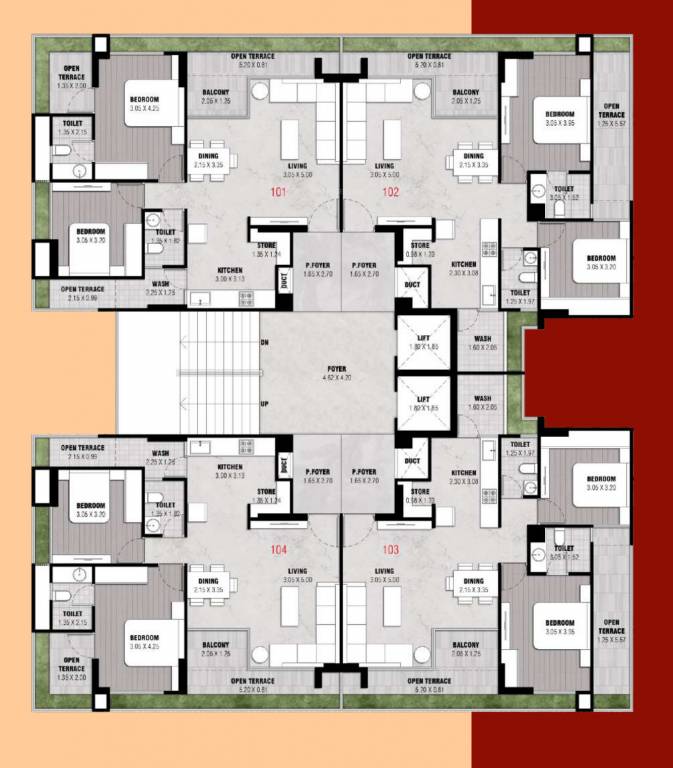  nirman sahvas Block B & D Cluster Plan for 1st Floor