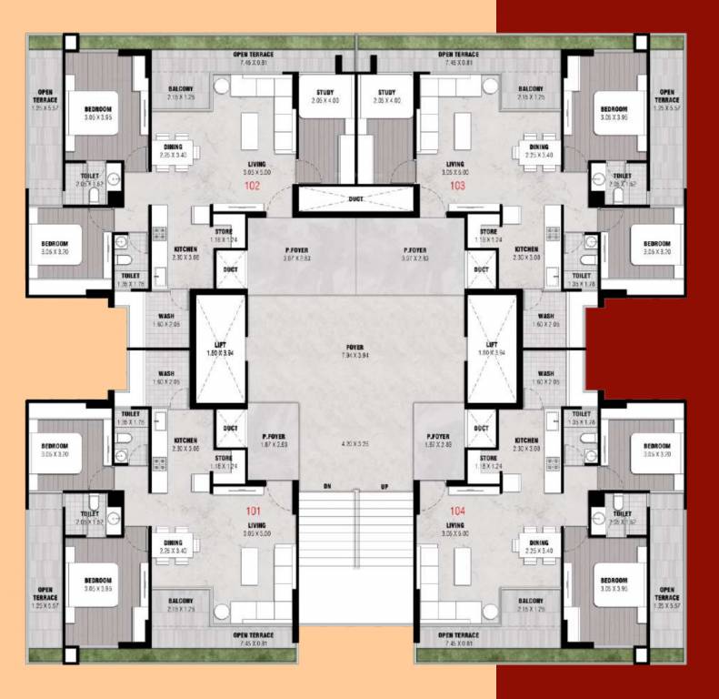  nirman sahvas Block C Cluster Plan for 1st Floor