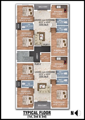  ss-sastha SS Sastha Cluster Plan from 1st to 3rd Floor
