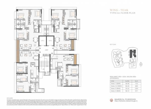  courtyard Wing 1 Cluster Plan