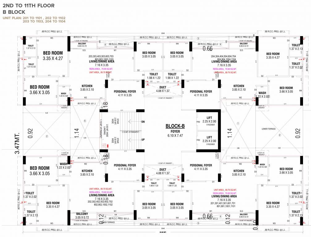  yogi sarvasa B Cluster Plan From 2nd To 11th Floor