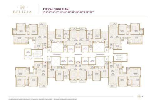  belicia Building C Cluster Plan from 1st to 30th Floor