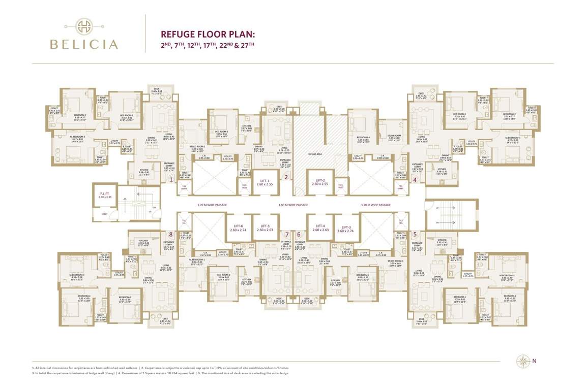  belicia Building C Cluster Plan from 2nd to 27th Floor