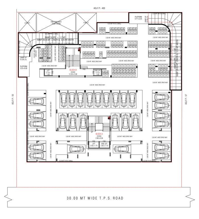  param Block A & B Cluster Plan For Basement