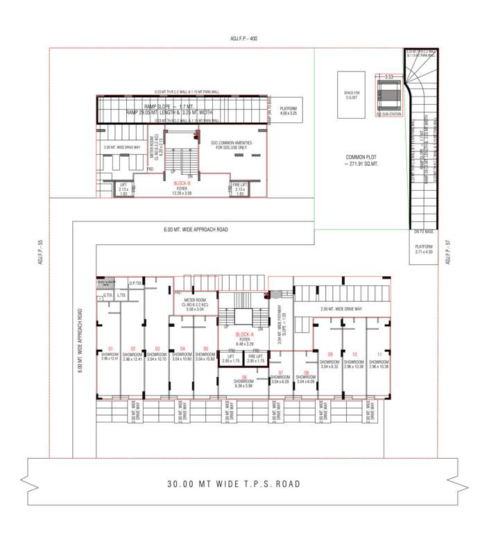  param Block A & B Cluster Plan For Ground Floor
