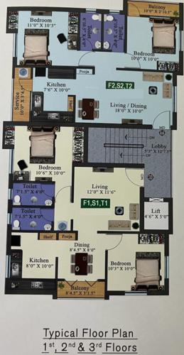  litish-enclave Litish Enclave Cluster Plan from 1st to 3rd Floor