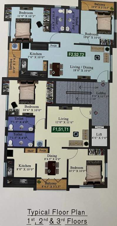  litish enclave Litish Enclave Cluster Plan from 1st to 3rd Floor