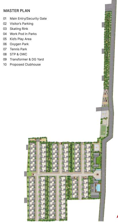  oakshire phase 2 wing 3 4 9 and 10 Master Plan