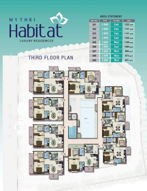  mythri habitat Mythri Habitat Cluster Plan for 3rd Floor