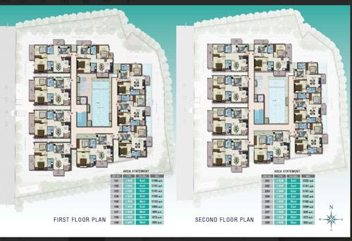  mythri-habitat Mythri Habitat Cluster Plan from 1st and 2nd Floor