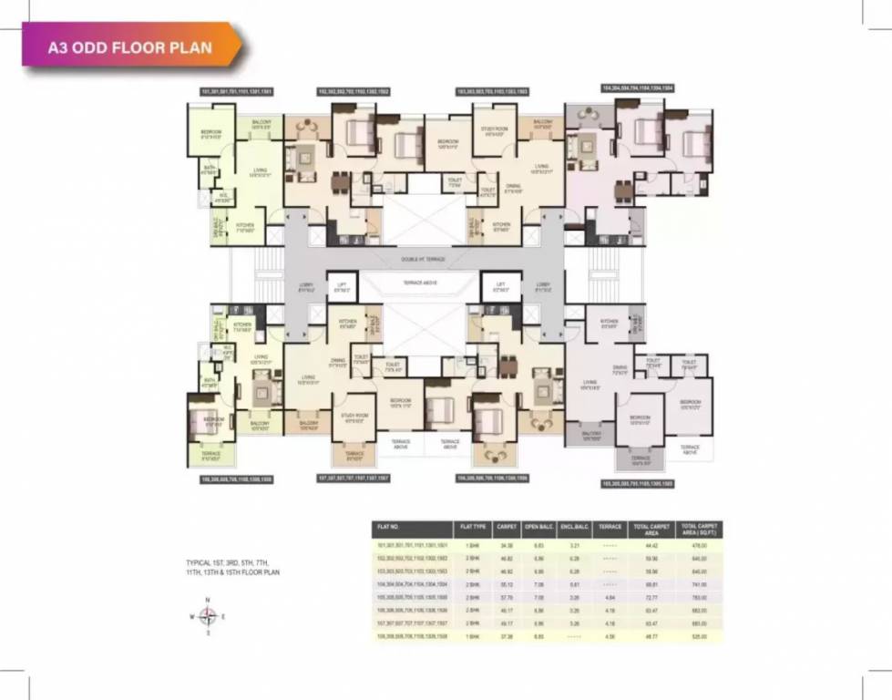  green hive plus Block A Cluster Plan For Odd Floor