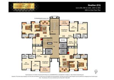 Tower 1 Cluster Plan for Typical Floor exuberance- Tower 1 Cluster Plan for Typical Floor