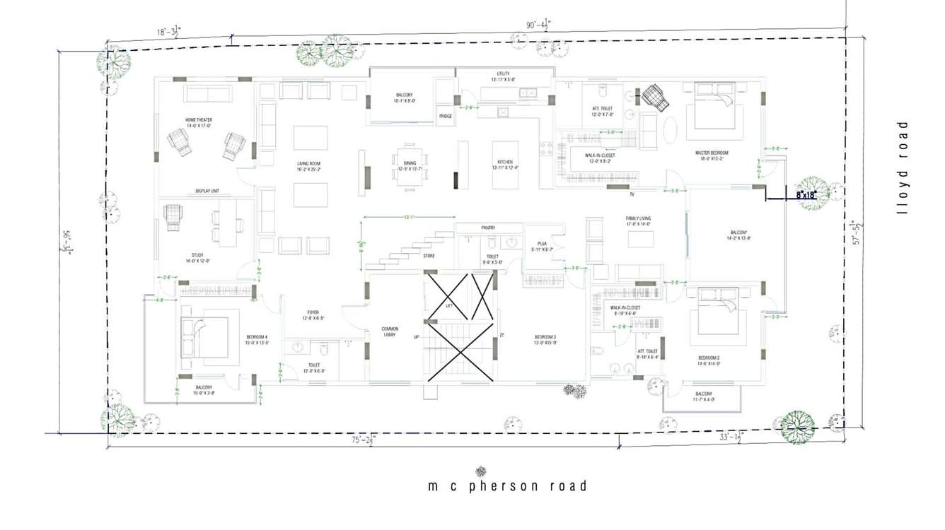 no 12 lloyds road No 12 Lloyds Road Cluster Plan for 2nd Floor