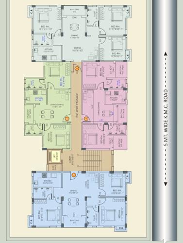  shree-niketan Shree Niketan Cluster Plan from 1st to 4th Floor