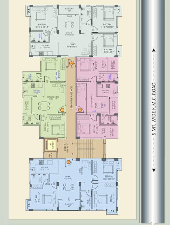  shree niketan Shree Niketan Cluster Plan from 1st to 4th Floor