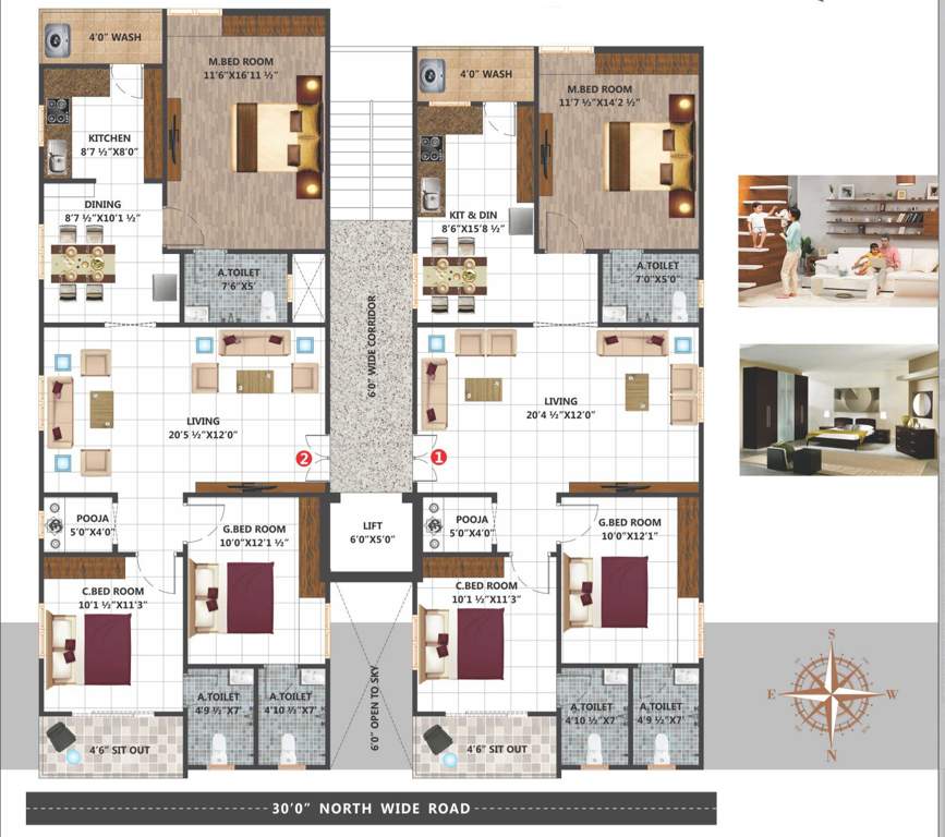  sapphire Varma Sapphire Cluster Plan from 1st to 4th Floor