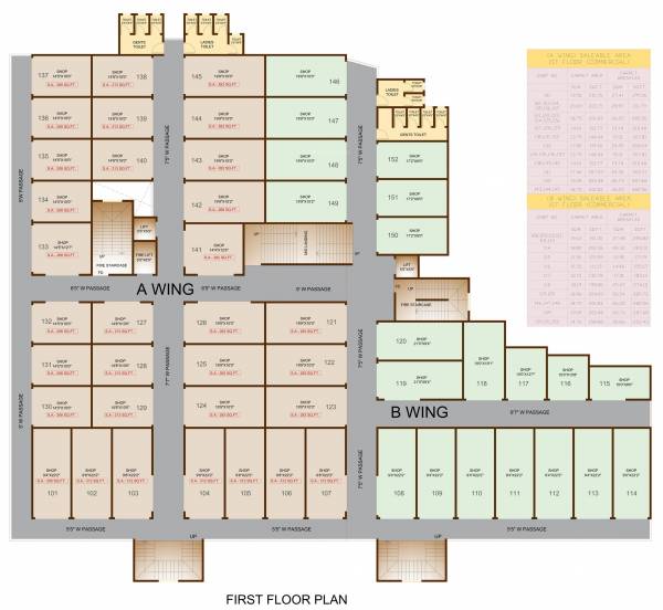  7-sagar-plaza Wing A Cluster Plan