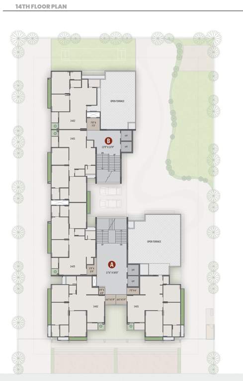  imperia lavish A and B Cluster Plan for 14th Floor