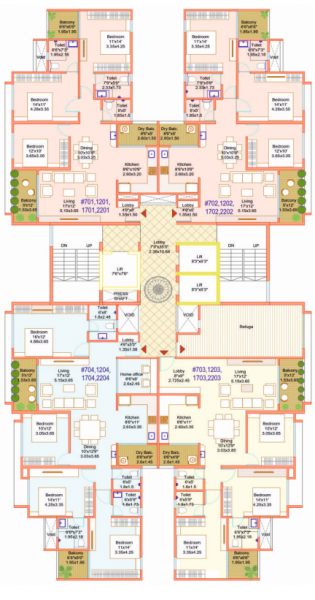 elegance Wing A2 Cluster Plan For Typical Floor Plan