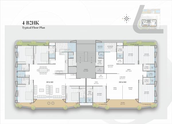 26 Tower A Cluster Plan for Typical Floor