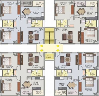  rainbow Block B Cluster Plan From 1st To 5th Floor