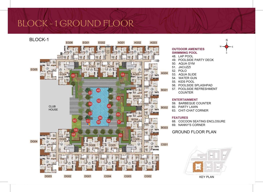  elysium Block   1 Cluster Plan for ground Floor